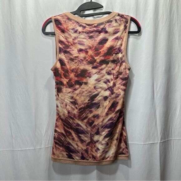 Escada Tie Dye Brown Tank Top Size XS - Picture 2 of 8